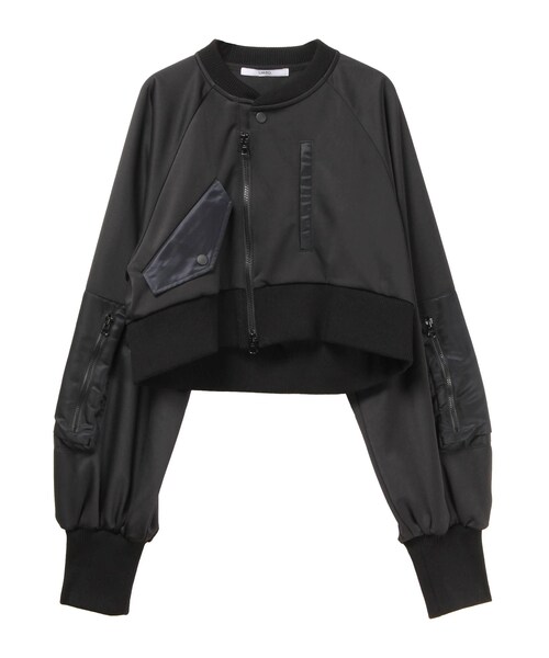 UN3D.（アンスリード）の「MA-1 JERSEY BZ（ブルゾン・レディース・ブラック/カーキ・36/38）」の3枚目の写真