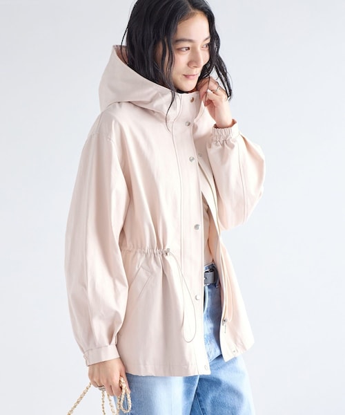 VIS（ビス）の「ウエストマークナイロンジャケット/スプリングマウンテンパーカー（ナイロンジャケット・レディース・オフホワイト/ベージュ/ネイビー/ピンク・F）」の16枚目の写真