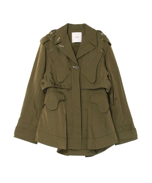 UN3D.（アンスリード）の「CURVE FLAP FIELD JK【セットアップ着用可能】（ミリタリージャケット・レディース・ブラック/カーキ・36/38）」の3枚目の写真