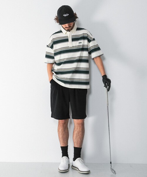 URBAN RESEARCH Sonny Label（アーバンリサーチサニーレーベル）の「OOPS　接触冷感ボーダーポロシャツ（ポロシャツ・メンズ・IVORY/NAVY・M/L/XL）」の10枚目の写真