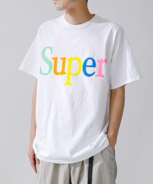 URBAN RESEARCH(アーバンリサーチ)の「SUPERMARKET SMアップルTシャツ(Tシャツ/カットソー・メンズ・WHITE/ASH/BLACK/CHARCOAL・L/XL)」の5枚目の写真