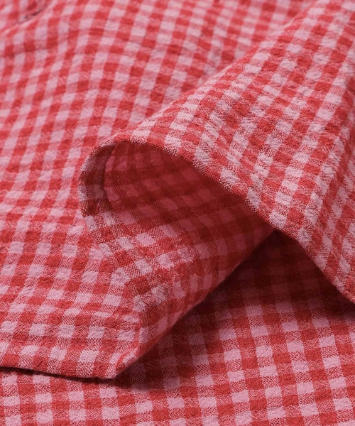 URBAN RESEARCH(アーバンリサーチ)の「『別注』Cale×URBAN RESEARCH ギンガムチェック SHORT-SLEEVE SHIRTS(シャツ/ブラウス・メンズ・PINK×RED・3/4)」の11枚目の写真