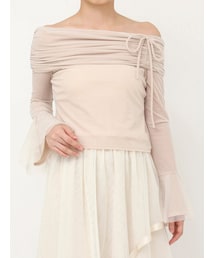 dazzlin | シアーベロアオフショルトップス(Tシャツ/カットソー)