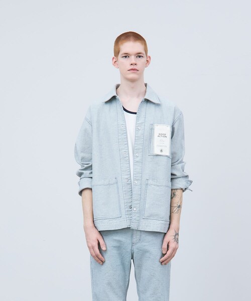 THE GOODLAND MARKET（ザグッドランドマーケット）の「ザ グッドランド マーケット　RE DENIM COVERALL（デニムジャケット・メンズ・L.INDIGO・1/2/3）」の7枚目の写真