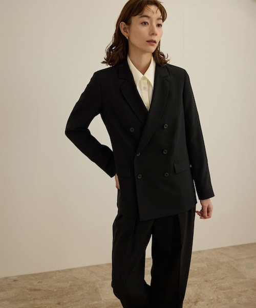 ROPE'（ロペ）の「ウールテーラードジャケット/撥水（テーラードジャケット・レディース・ブラック/ホワイト・36/38）」の14枚目の写真