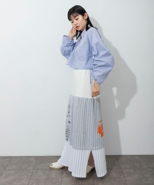 THE GOODLAND MARKET（ザグッドランドマーケット）の「SREU　ソフトプリーツロングSKIRT（スカート・レディース・Assort1/WHITE/BLACK/Assort2・M）」の17枚目の写真