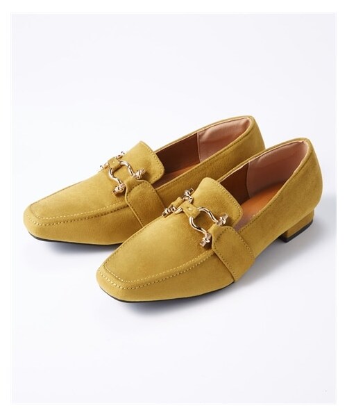 nissen（ニッセン）の「【ゆったり幅広】デザインビット付ローファーパンプス（低反発中敷）（ワイズ４Ｅ）（ローファー・メンズ・黒(スエード調)/グレージュ(スエード調)/ライム(イエロー系)(スエード調)/スモーキーブルー(スエード調)/ダークブラウン(スエード調)/黒(スムース)/コンビカラー/ネイビー×ホワイト/グレージュボア/キャメル×千鳥柄・M=23.0~23.5cm/4E/L=24.0~24.5cm/4E/LL=25.0~25.5cm/4E/3L=26.0~26.5cm/4E）」の10枚目の写真