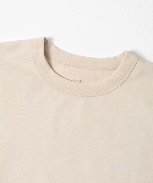 EKAL（エカル）の「DRY OUT SHORT LENGTH T-SHIRTS（Tシャツ/カットソー・レディース・ホワイト/アイボリー/ピンク/チャコール・One）」の14枚目の写真