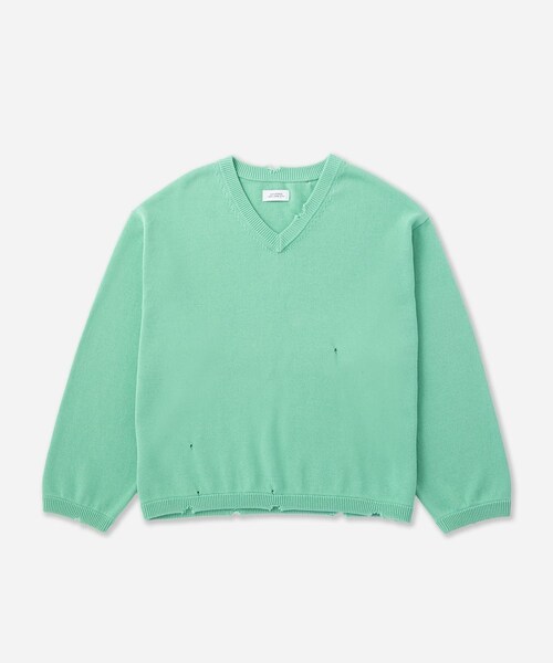Saturdays NYC（サタデーズ ニューヨークシティ ）の「Charles Vintage V-Neck Sweater（ニット/セーター・レディース・ブラック/ターコイズ・L/M/S/XL）」の11枚目の写真