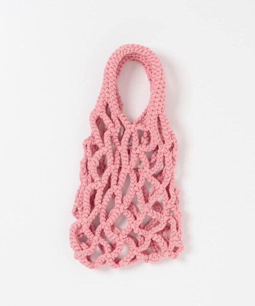 THE GOODLAND MARKET（ザグッドランドマーケット）の「PROJECT 1000　MESH BAG（ハンドバッグ・レディース・off×green/bk stripe/khaki/mint green/lime green/pink・One）」の21枚目の写真
