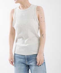 Calvin Klein W.SL MONOGRAM PATCH WAFFLE RACER TANK