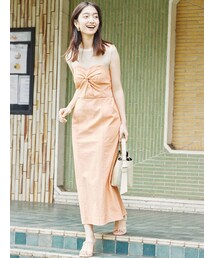 LAGUNAMOON | カラーステッチドッキングツイストワンピース(ワンピース)