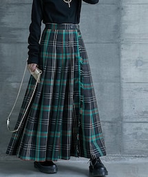 GEVS. | 大きいサイズチェックタックマキシスカートGEVS.(スカート)
