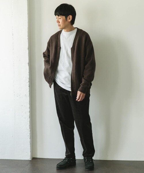 URBAN RESEARCH DOORS（アーバンリサーチドアーズ）の「AIR FIT Vネックカーディガン（カーディガン/ボレロ・メンズ・GREEN/BROWN/BLACK・M/L）」の20枚目の写真