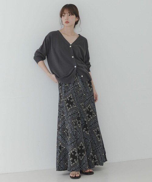 URBAN RESEARCH Sonny Label（アーバンリサーチサニーレーベル）の「『WEB限定』クールミストミディカーディガン（ニット/セーター・レディース・チャコール/L.グレー/ライムミント/ネイビー・Free）」の22枚目の写真