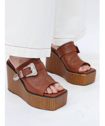 EVRIS | バックルウッドヒールサンダル(サンダル)