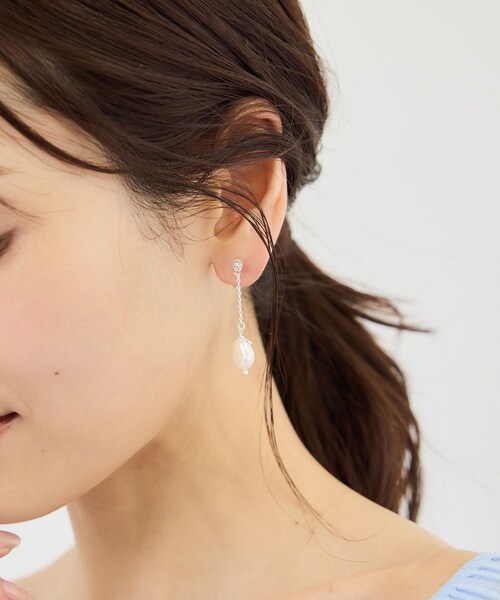 ROPE' PICNIC（ロペピクニック）の「チェーン/パールノンホールピアス（ピアス（両耳用）・レディース・ゴールド/シルバー・F）」の6枚目の写真