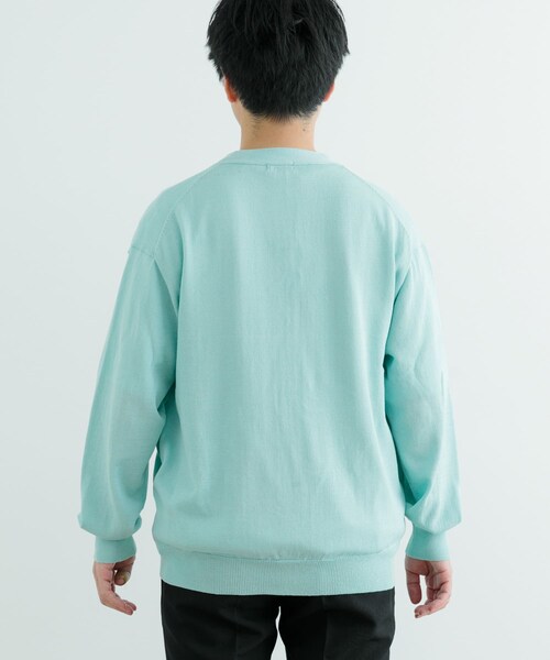 ITEMS URBANRESEARCH（アイテムズ アーバンリサーチ）の「ハイゲージ天竺ニット カーディガン（カーディガン/ボレロ・メンズ・MNT/BLK・M/L）」の15枚目の写真