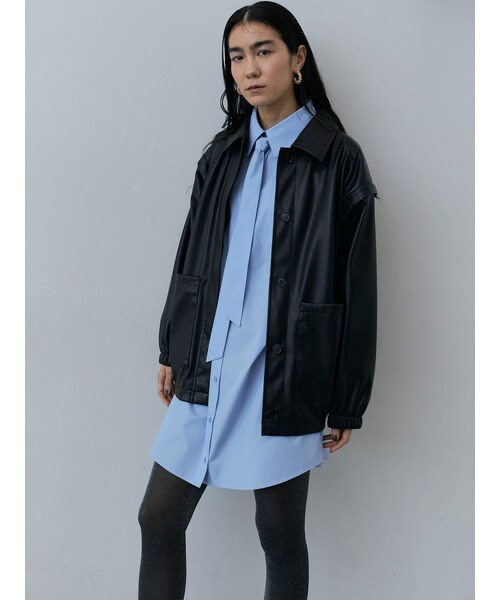 LAGUNAMOON（ラグナムーン）の「タイセットミニシャツワンピース（シャツワンピース・レディース・ホワイト/ブルー・F）」の4枚目の写真