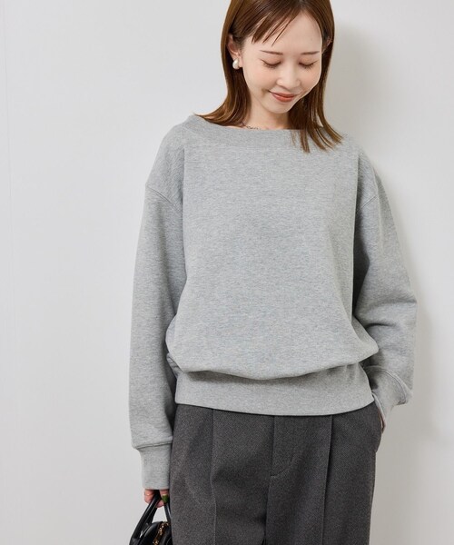 ROPE' PICNIC（ロペピクニック）の「2WAYボートネックスウェット/リンクコーデ（スウェット・レディース・ブラック/ライトグレー/キナリ・F）」の19枚目の写真