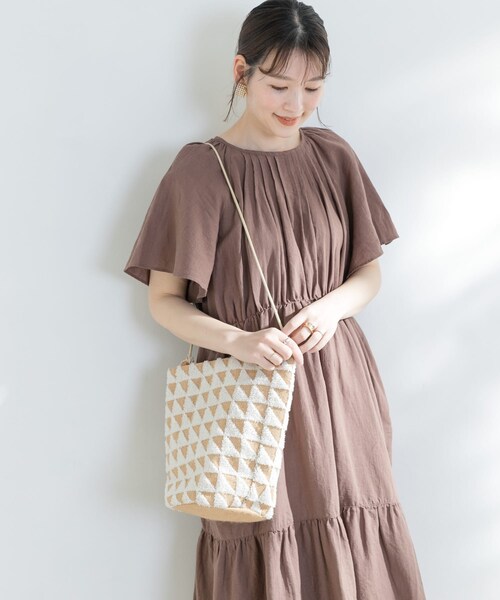 URBAN RESEARCH ROSSO（アーバンリサーチロッソ）の「beej　インドメイドループ柄バッグ（かごバッグ・レディース・WHITE・-）」の3枚目の写真