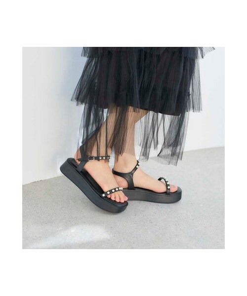 noyau(ノヤウ)の「ノヤウ noyau パールデザイン厚底スポーツサンダル (サンダル・レディース・BL/PK/IV/SV・S/22.5cm/M/23.5cm/L/24.5cm/LL/25cm/25.5/22.0/22)」の15枚目の写真