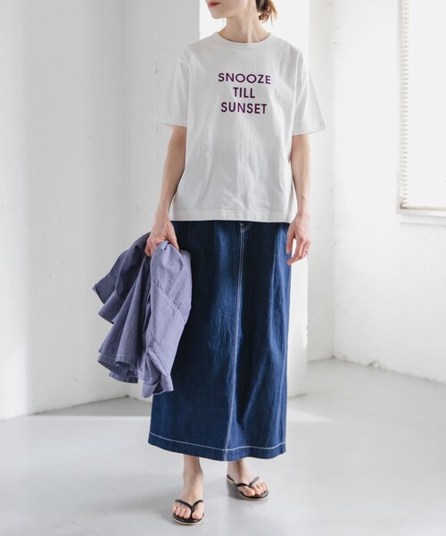 URBAN RESEARCH DOORS（アーバンリサーチドアーズ）の「FORK&SPOON　綿麻デニムスカート（デニムスカート・レディース・ONEWASH/USED・1/2）」の11枚目の写真