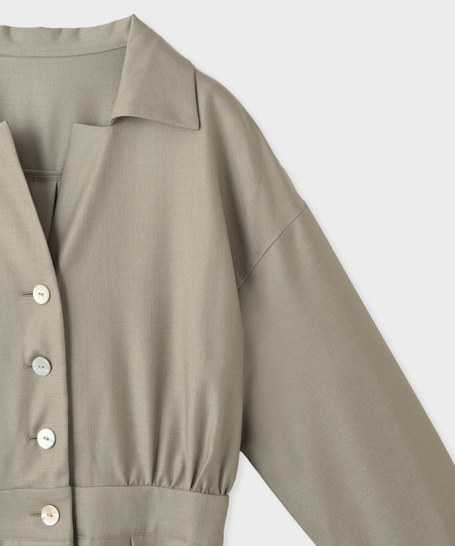 ROPE'（ロペ）の「【Masaco Teranishi（マサコテラニシ）】×moi salon et rope EXCLUSIVE EDITION DRESS（シャツワンピース・レディース・ベージュ・38）」の6枚目の写真