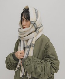 KBF | ブークレチェックストール(ストール/ショール)