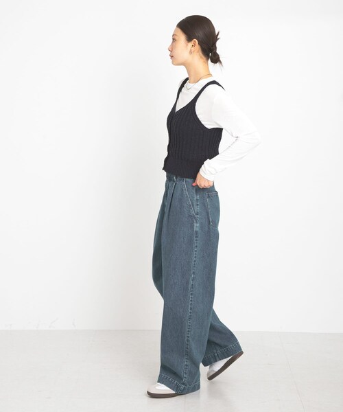 URBAN RESEARCH Sonny Label（アーバンリサーチサニーレーベル）の「2WAY透かし編みニットビスチェ（キャミソール・レディース・ネイビー/アイボリー/ピンク・FREE）」の22枚目の写真