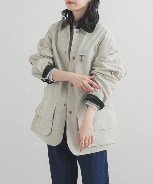 URBAN RESEARCH DOORS(アーバンリサーチドアーズ)の「L.L.Bean JAPAN EDITION BEANSFIELD COAT(テーラードジャケット・レディース・SAND/BEIGE/ORANGE/FOREST・S)」の6枚目の写真