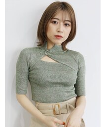 MURUA | チャイナタイトハーフニット(ニット/セーター)
