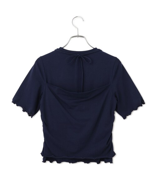 ADAM ET ROPE'(アダムエロペ)の「【WEB限定】ベアトップレイヤードカットソー(Tシャツ/カットソー・レディース・ホワイト/ダークブラウン/ネイビー・F)」の18枚目の写真