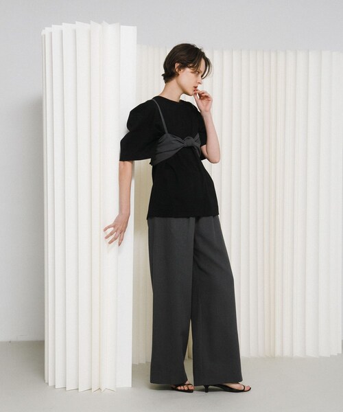 LAATO（ラート）の「puff shoulder big tee（Tシャツ/カットソー・レディース・インク/マロン/スカイ・Free）」の8枚目の写真