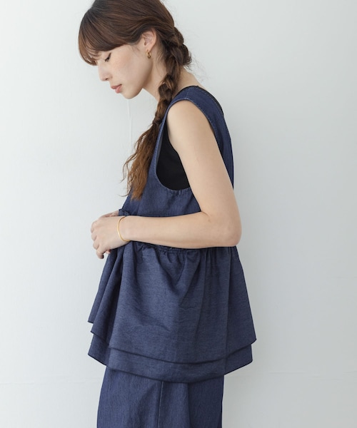 URBAN RESEARCH Sonny Label（アーバンリサーチサニーレーベル）の「ペプラムフリルアソートオールインワン（つなぎ/オールインワン・レディース・ブラック/デニム・36/38）」の18枚目の写真