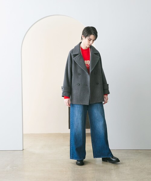 URBAN RESEARCH（アーバンリサーチ）の「スーパー100メルトンPコート（その他アウター・レディース・OFF/D.NAVY/CHARCOAL・FREE）」の21枚目の写真