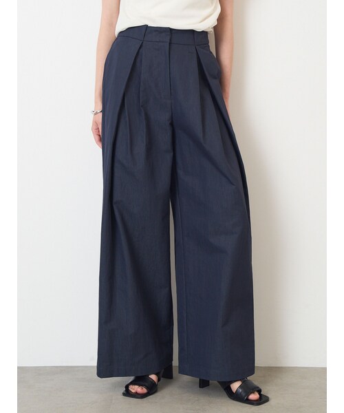 ELENDEEK(エレンディーク)の「TWILL TUCK WIDE PT(その他パンツ・レディース・ネイビー/ベージュ・1/2)」の12枚目の写真