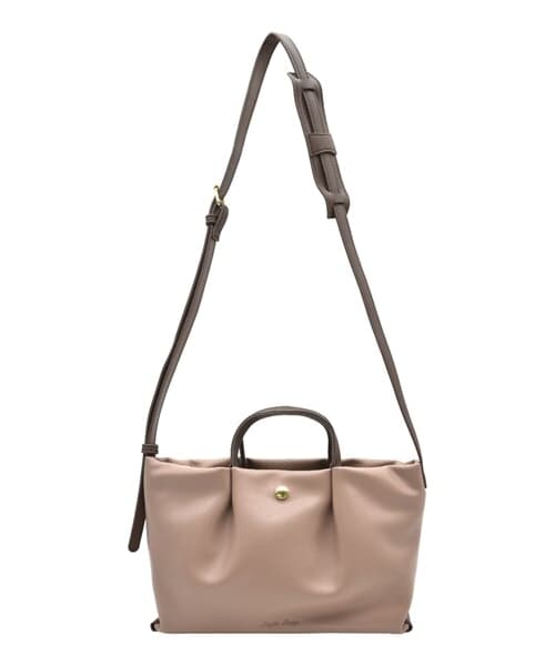 nissen（ニッセン）の「Legato Largo（レガートラルゴ）肩楽ＰＵミニショルダーバック（ショルダーバッグ・メンズ・ブラック/ブルー/グレーベージュ/アイボリー/シルバー・Y）」の3枚目の写真