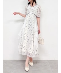 dazzlin | マチラッフルフラワープリントワンピース(ワンピース)