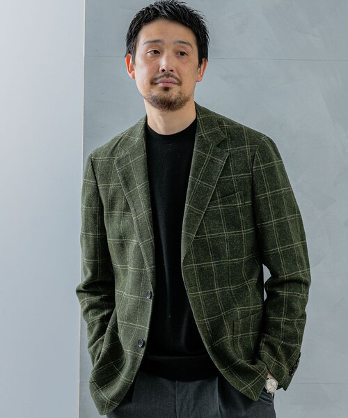 URBAN RESEARCH DOORS（アーバンリサーチドアーズ）の「LIFE STYLE TAILOR　NOVALANツィードジャケット（テーラードジャケット・メンズ・GREEN/NAVY/BROWN・44/46/48/50）」の4枚目の写真