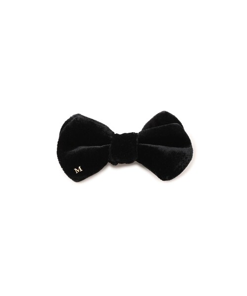 ADAM ET ROPE'(アダムエロペ)の「【J'aDoRe・店舗限定】【MALUS /マリュス】Bowtie barette / velvet(バレッタ/ヘアクリップ・レディース・ブラック/チャコール/グリーン/ワイン・F)」の1枚目の写真