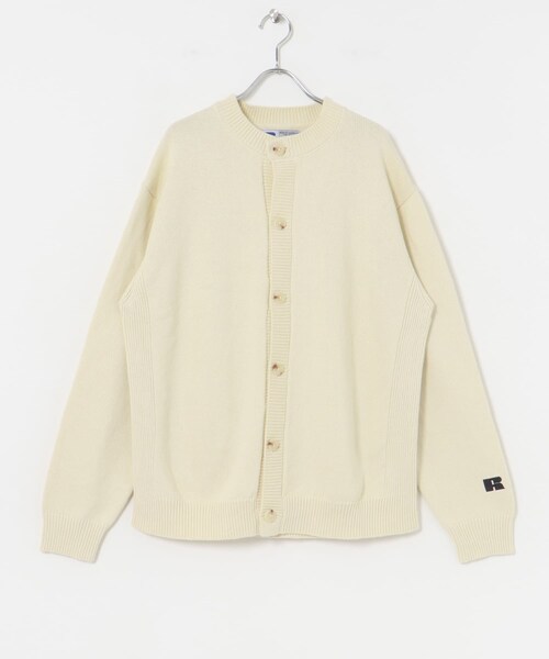 URBAN RESEARCH（アーバンリサーチ）の「『別注』RUSSELL ATHLETIC×UR　CREW NECK CARDIGAN（カーディガン/ボレロ・メンズ・BLACK/IVORY・M/L）」の11枚目の写真