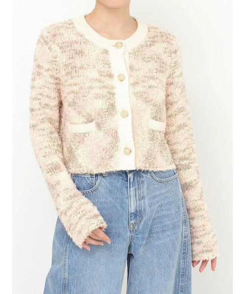 CALNAMUR（カルナムール）の「ファンシーヤーンクラシカルニットカーディガン（カーディガン/ボレロ・レディース・ホワイト/ブラック/ピンク/アイスブルー/ミックス・F）」の11枚目の写真