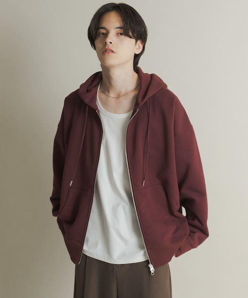 SENSE OF PLACE by URBAN RESEARCH（センスオブプレイスバイアーバンリサーチ）の「『ユニセックス』Wジップパーカー（パーカー・メンズ・IVORY/BLACK/GRAY/RED・M/L）」の4枚目の写真