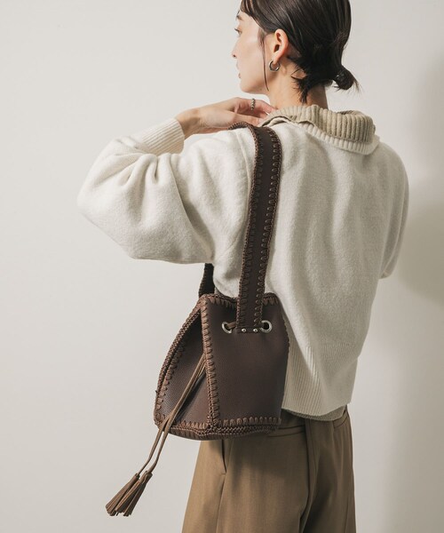 SENSE OF PLACE by URBAN RESEARCH（センスオブプレイスバイアーバンリサーチ）の「エンブロイダリーキンチャクバッグ（その他雑貨・レディース・BLACK/BROWN・one）」の14枚目の写真