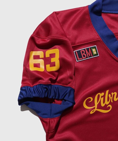 ADAM ET ROPE'(アダムエロペ)の「【LIBRIO MENDONCA/リブリオ メンドンサ】 AMERICAN FOOTBALL TOP(Tシャツ/カットソー・メンズ・ブラック/レッド・L/M)」の10枚目の写真