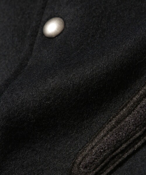 ADAM ET ROPE'（アダムエロペ）の「【NOMA RHYTHM TEXTILE/ノーマリズム テキスタイル】Noma x Needles Patch Varsity Jacket（スタジャン・メンズ・ブラック/ブラック系・2/3）」の22枚目の写真