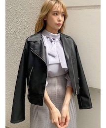 dazzlin | ベーシックライダースジャケット(ライダースジャケット)