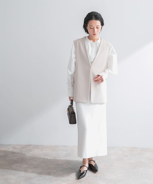 URBAN RESEARCH ROSSO（アーバンリサーチロッソ）の「ストレッチツイルジレ（ベスト・レディース・L.BEIGE/BLACK・Free）」の20枚目の写真