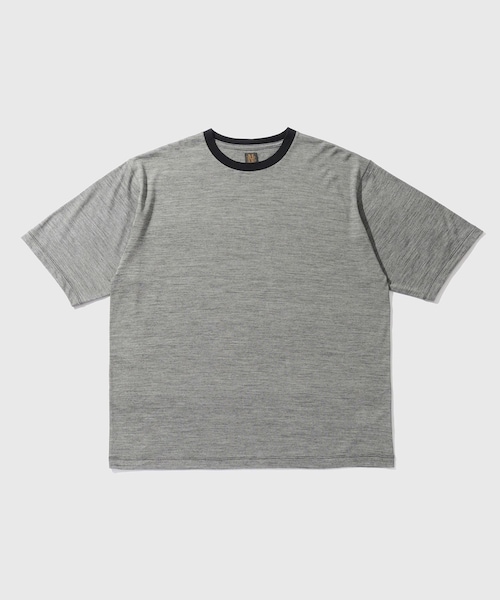 ADAM ET ROPE'（アダムエロペ）の「【BATONER/バトナー】SUMMER WOOL T-SHIRT（Tシャツ/カットソー・メンズ・ブラック/チャコール・2/3）」の5枚目の写真